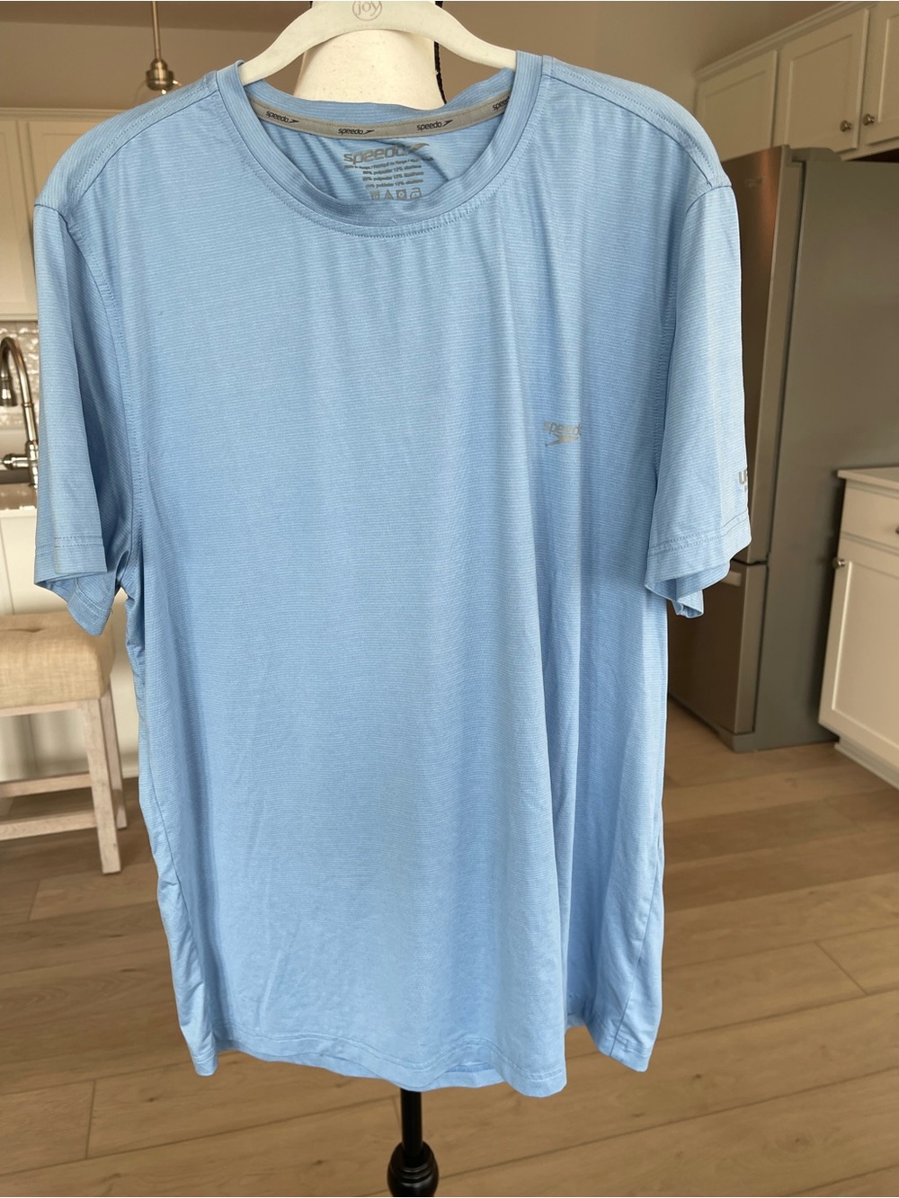 Speedo men's size large UPF 50+ shoe sleeve shirt sun water outdoors blue